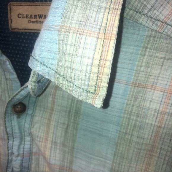 Clear Water Outfitters 100% Cotton XL Short Sleeve Button Front Casual Shirt - Picture 8 of 9